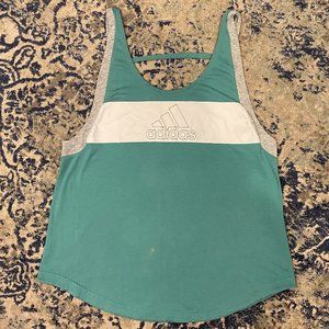 Adidas teal workout tank